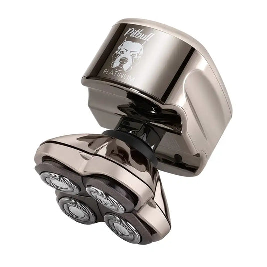 Pitbull Platinum PRO PX5 Head and Face Shaver | 2025 Version (with Deluxe Travel Case & Rinse Stand)