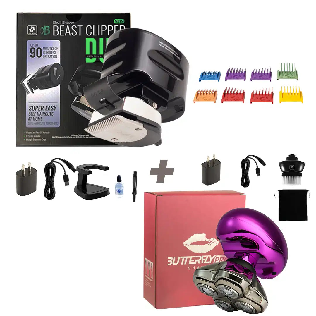 Beast Clipper DUO: Electric hair clipper for Head, Beard & Mustache | 5-Minute DIY Haircuts